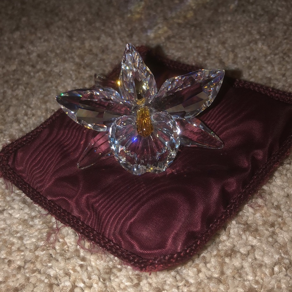 🌺NIB/NWT 1996 Swarovski The Orchid, Yellow RETIRED🌺